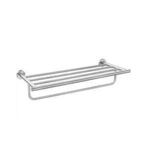 Suporte para toalhas com pratileireira cromado quadrado londres