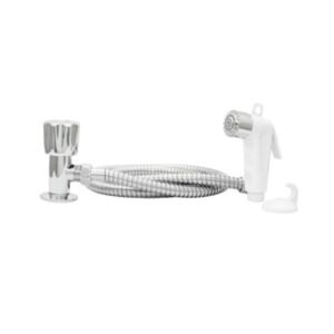 Ducha Higiênica Cromada Gatilho Branco ABS